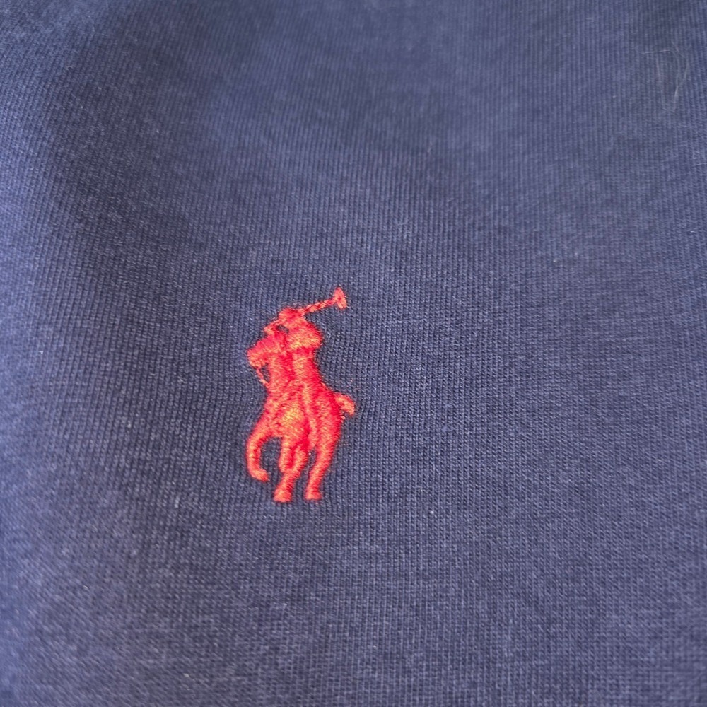 Polo by Ralph Lauren Custom Fit Men's Navy Tee with Red Pony Logo Medium Preppy - Picture 3 of 7